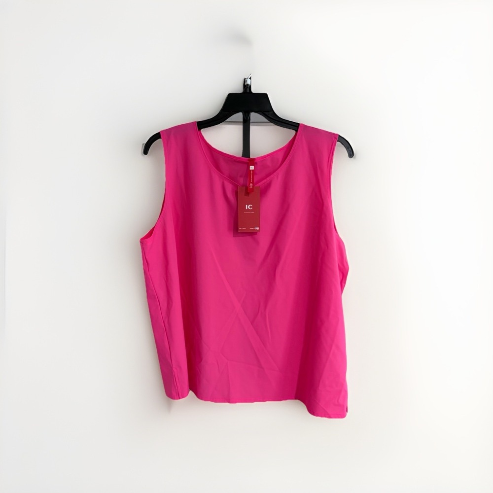 IC Connie womens blouse shirt top PINK STRETCH designer sz‎ XXL USA NEW $78 P25